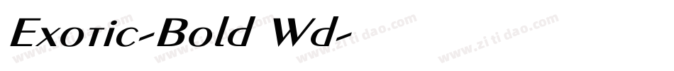 Exotic-Bold Wd字体转换